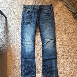 Cult of Individuality Men's Blue Denim Straight-Leg Jeans